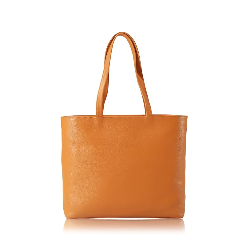 

[Business Leather Factory] A4 tote bag Water repellent original leather cow leather unisex Compatible with 14 inch PC With zipper (Maple Yellow)