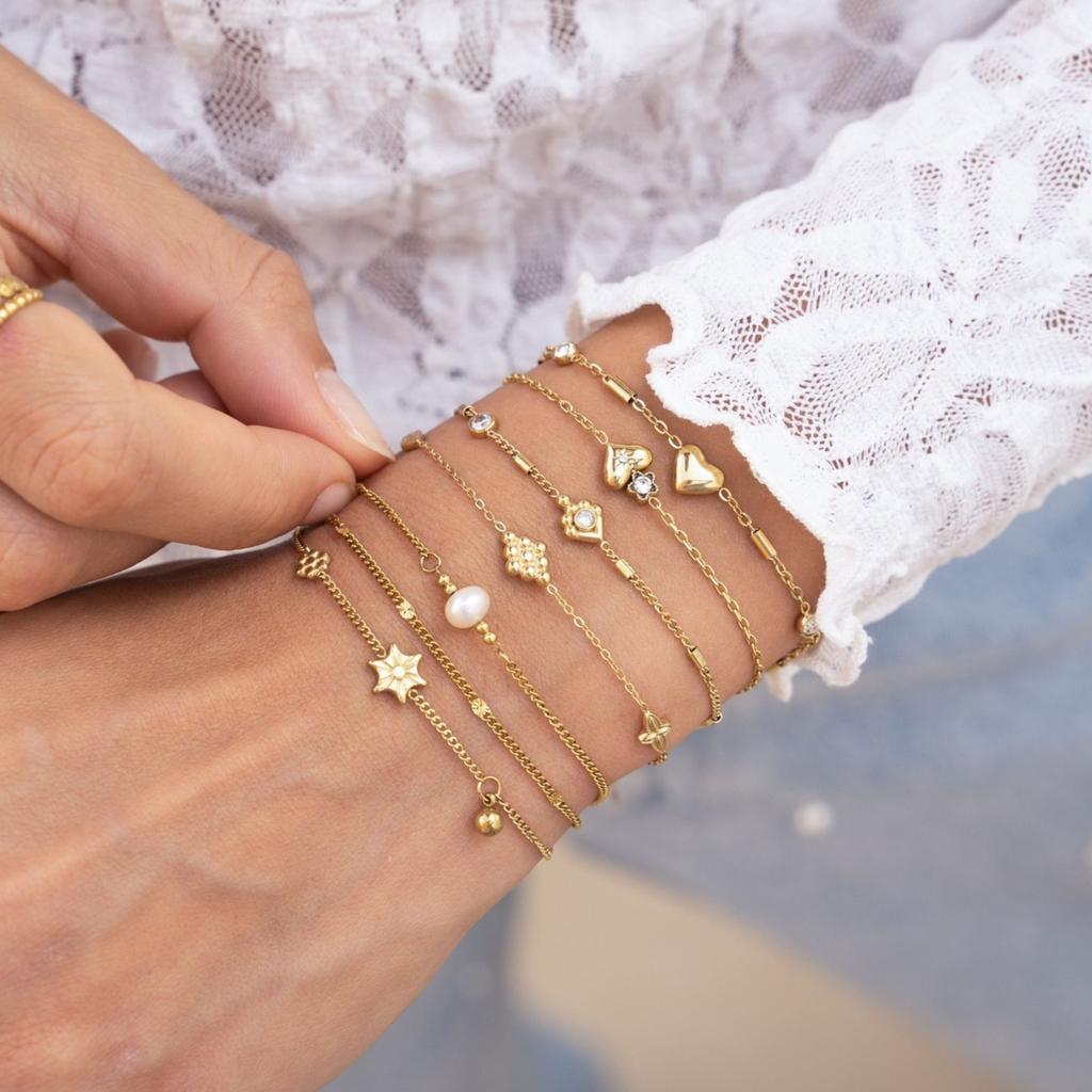Fashion Jewelry Light Luxury Love Electroplating Zircon Gold-Plated Adjustable Bracelet Batch