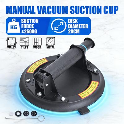 Vacuum Suction Cup 260kg Heavy Duty Glass Lifter 8 Inch Tile Granite Lifting Tool Handheld Vacuum Spreader for Installation