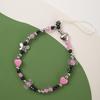 Exquisite Handmade Pearl Beaded Phone Lanyard with Anti-drop Single Buckle - Heart Design Wrist Strap