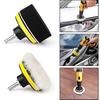 Auto Polishing Pad Kit 3-Inch Buffing Pad 10 Pcs Polishing Pads Kit Car Buffer Polisher Kit Drill Buffing Kit With Drill Adapter For Car Polishing Wa