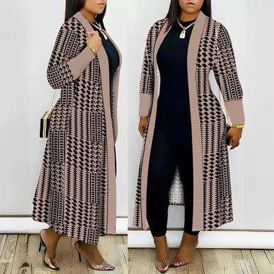 Cardigan Femei Imprimeu Leopard Mânecă Lungă Față Deschisă Palton Lung Toamnă Iarnă Casual Larg și Versatil Jachetă Streetwear