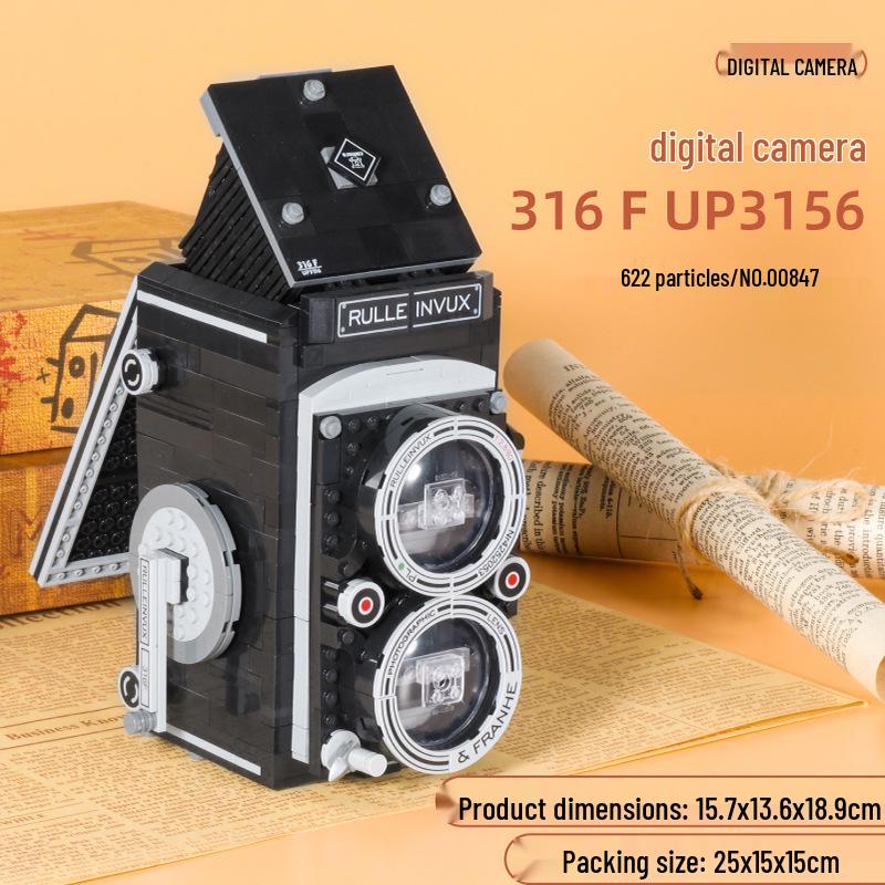 Zhegao Creative Camera Polaroid Model Building Blocks - DIY Puzzle Toy Ornament