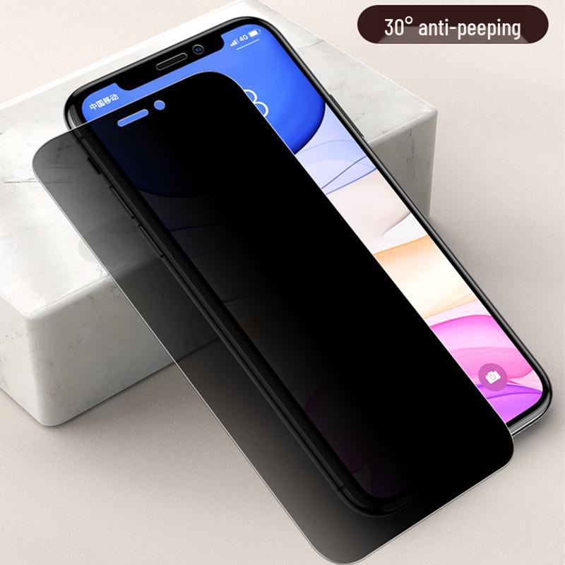 Apple Anti-Peep Tvrzené sklo na displej pro iPhone 17 Pro Max, 16, 15 Pro, 14, 13, 12/11 - Celá obrazovka a ochrana proti modrému světlu
