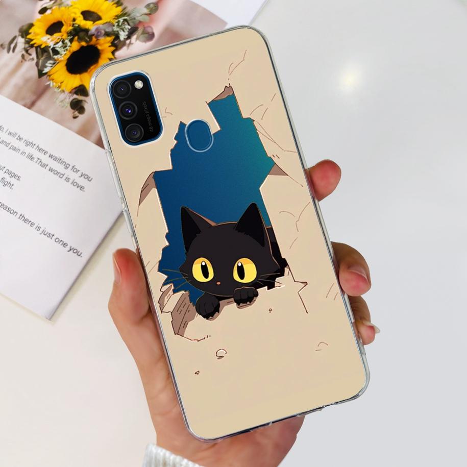 For Samsung M21 Case SM-M215F Silicone Soft Phone Cover For Samsung Galaxy M21 2020 Fundas Cartoon Coque For Samsung M 21 Bumper