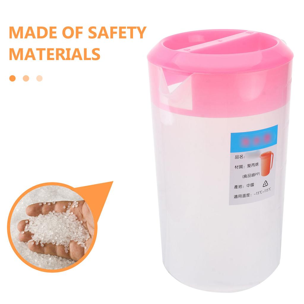 Jarra de Agua de 2500 ml Libre de BPA con Marcas de Medición Jarra para Nevera y Viaje para Té Helado Café Jugos Bebidas Uso en Casa
