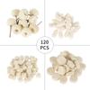 120 Stück Wollfilz Polier-Schleifscheibe Rundes Rad Schleifpad 3mm Schaft Für Dremel Rotationswerkzeug Zubehör Reinigungszubehör
