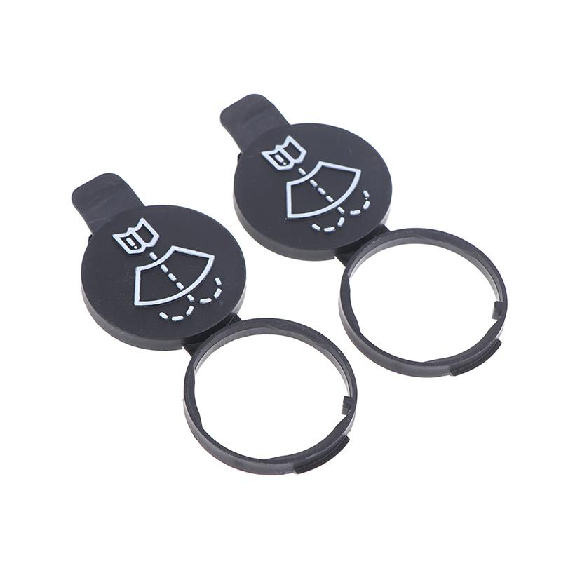 2Pcs Car Washer Water Tank Bottle Cap Windshield Wiper Fluid Reservoir Cover