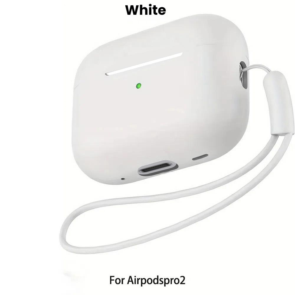 For AirPods Pro 2 2nd Case Cover With Lanyard Soft Silicone Protective Cases For Apple AirPods Pro2 Air Pod Pro2 Gen Coque Funda