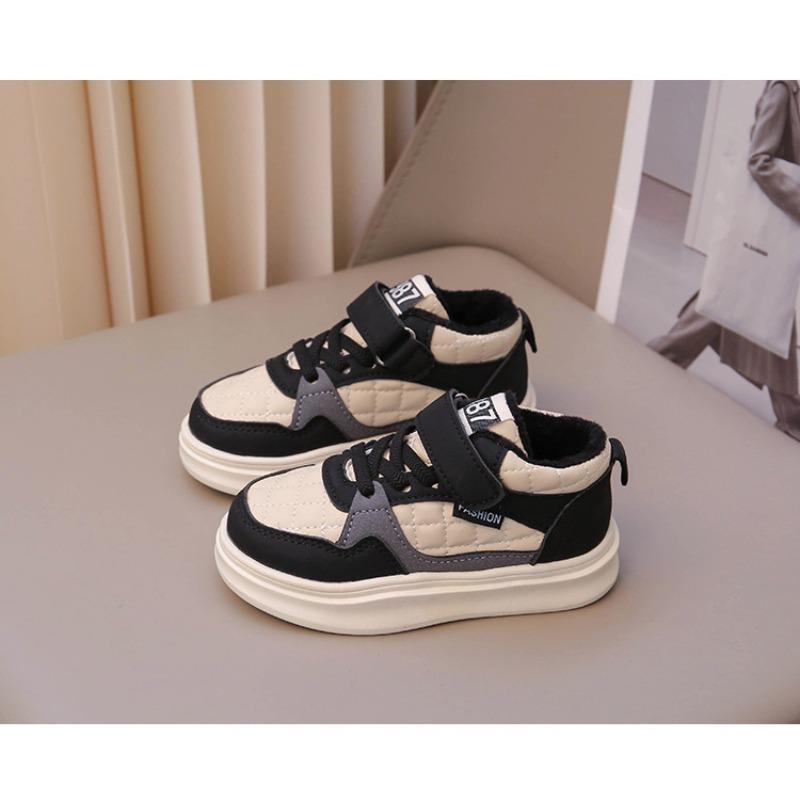 Children's shoes velvet autumn and winter new boys two cotton shoes girls baby high top board shoes children's sports shoes