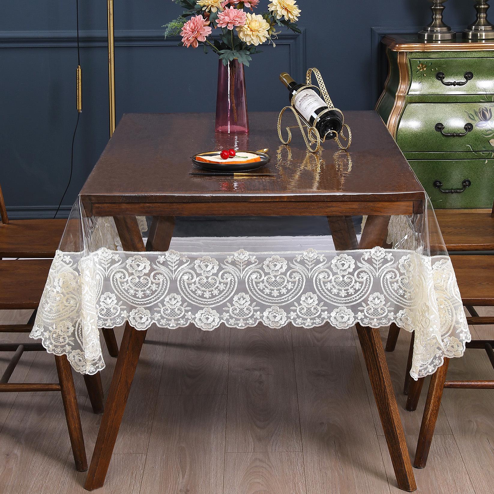 

High-End PVC Tablecloth: Waterproof, Oil-Proof, Non-Slip, Wear-Resistant for Dining and Coffee Tables 85cm x 85cm