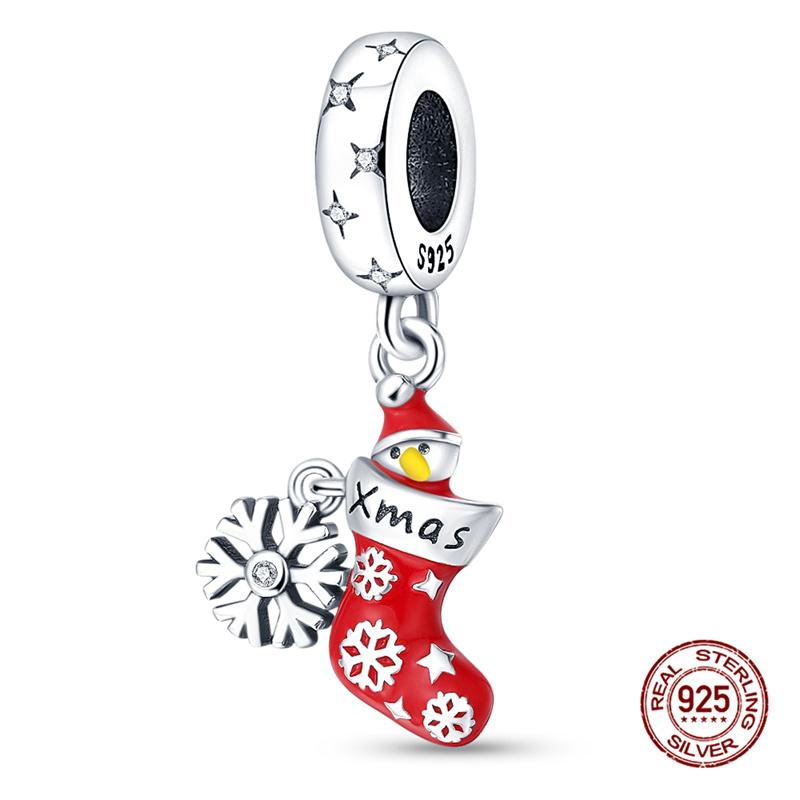 New In Fashion Copper Christmas Series Little Elk Charm Beads Fit 3Mm Original Bracelet Necklace For Women Diy Jewelry Gifts