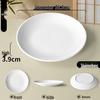 Melamine Round Plate: Porcelain-Look, Two-Color, for Commercial Use In Restaurants and Buffets - Perfect for Fast Food, Rice Bowls, and Cold Dishes.