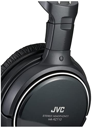 JVC HA-RZ710 Closed-Back Stereo Headphones for Indoor Use (TV & Gaming) with 1.2m + 2.3m Extension Cord