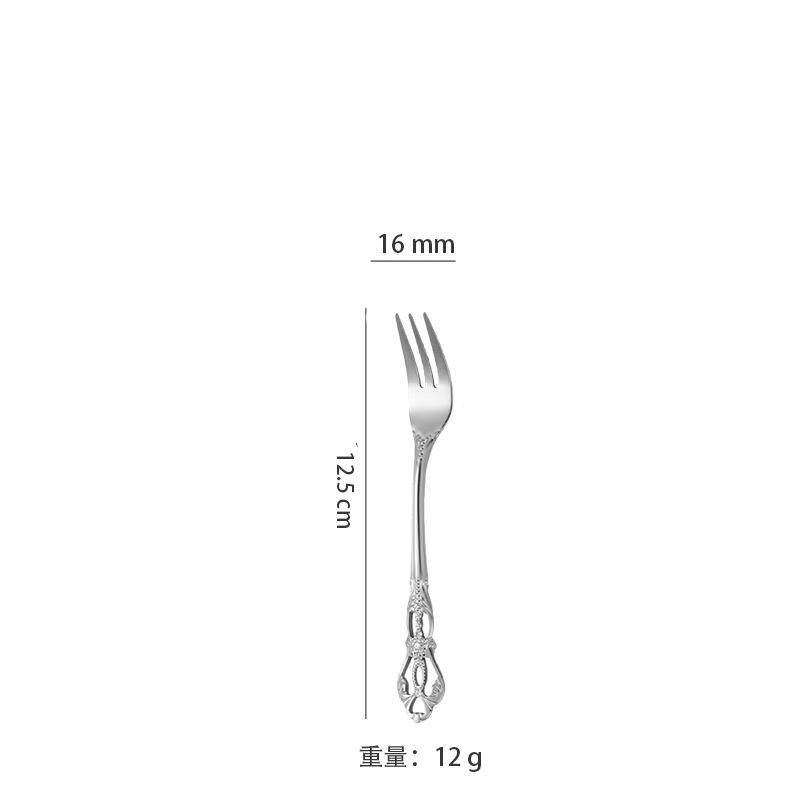 

Creative stainless steel knife and fork spoon golden western tableware set creative coffee spoon steak knife and fork