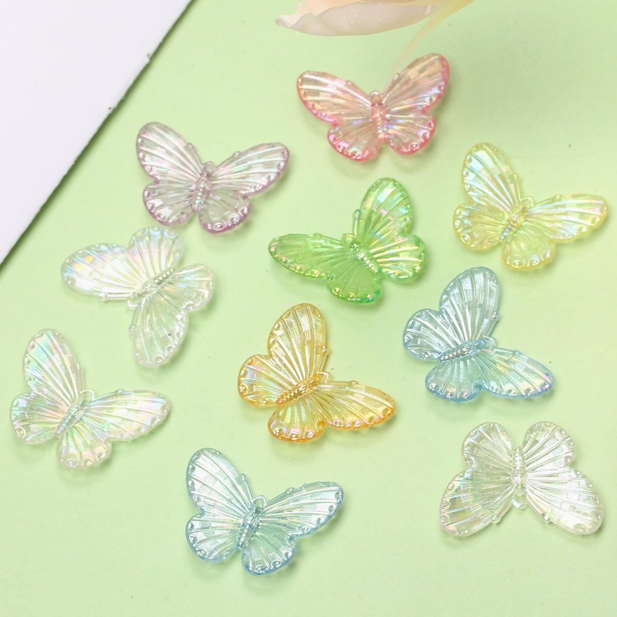 

10/20 шт. 30*23 мм бусины-бабочки для ожерелья лазерные красочные модные ювелирные аксессуары изготовление браслетов DIY материал ручной работы 20Pcs разноцветный