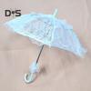 Vintage Lace Embroidery Umbrella Long Handle Lightweight Decorative Umbrella Wedding Party Bridal Dance Stage Performance Parasol Photography Props