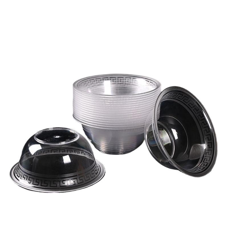Thickened Disposable Hard Plastic Crystal Bowl - Food-Grade Hot Pot & Soup Safe