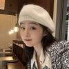 Knit Mohair Stylish Beret Hat For Women Warm And Fuzzy Painter Cap In Multiple Colors