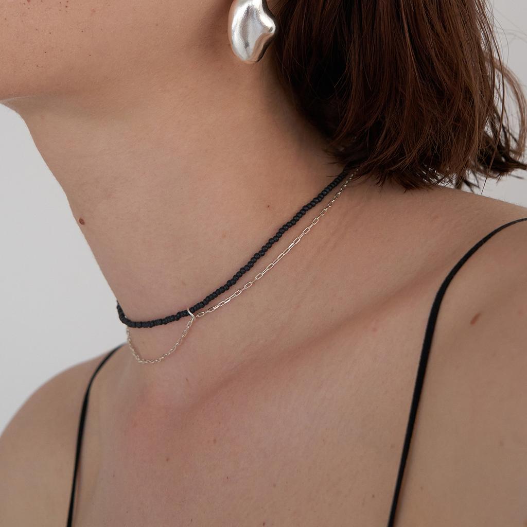 Still Instant Flection & Connection - Necklace 06 (Black)