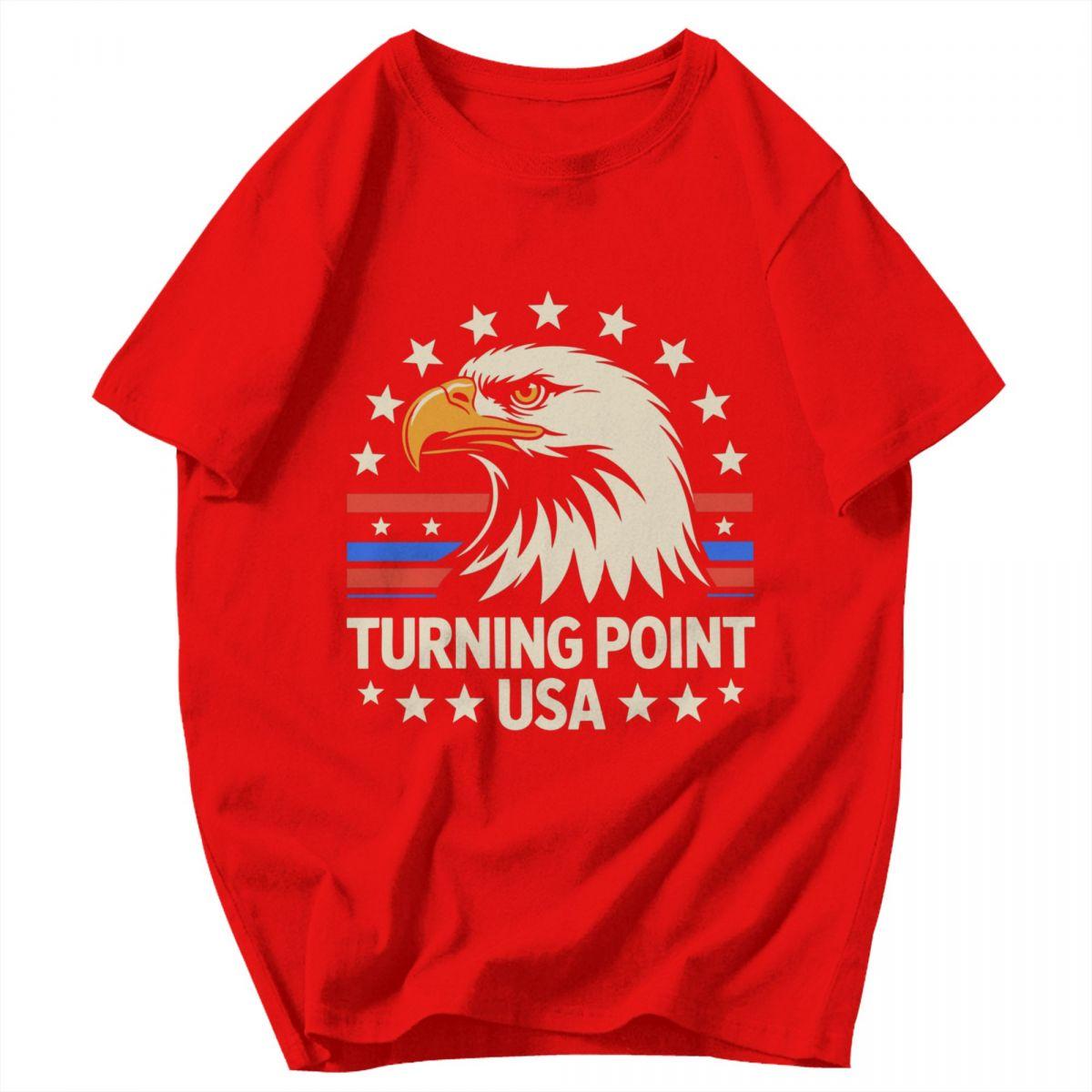Men T Shirt Turning Point USA Funny Idea Y2K Graphic Customized Unisex Clothes T Shirts S
