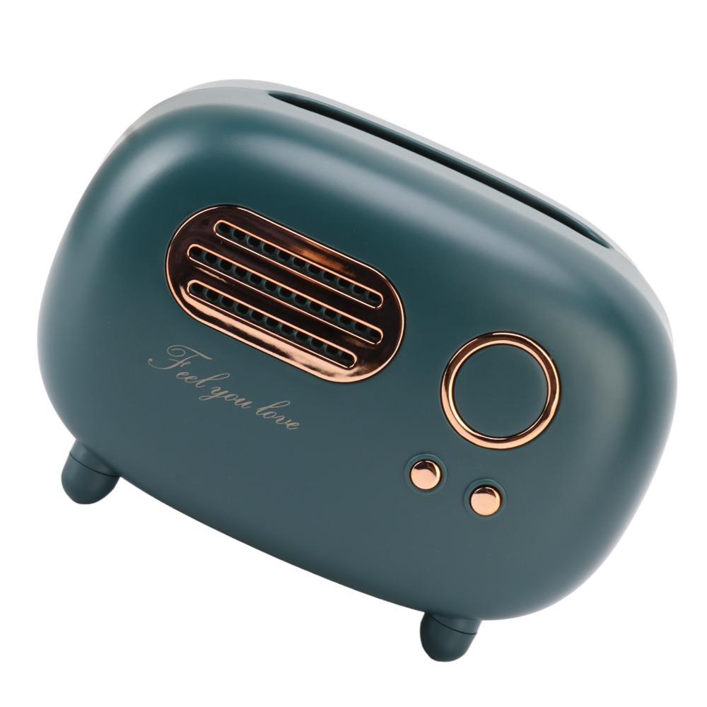 Radioform Retro Radio Taschentuchbox Dekorativ Multifunktional Vintage Radio Taschentuchbox Grün Kreative Taschentuchabdeckung Box Schlafzimmer