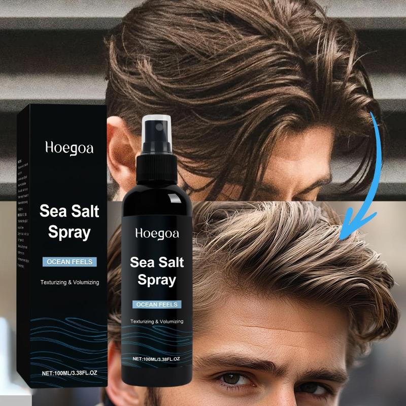 Spray Modellante al Sale Marino da Uomo da 100 ml, Spray Volumizzante e Texturizzante per Capelli per Effetto Onde da Spiaggia, Adatto a Tutti i Tipi di Capelli