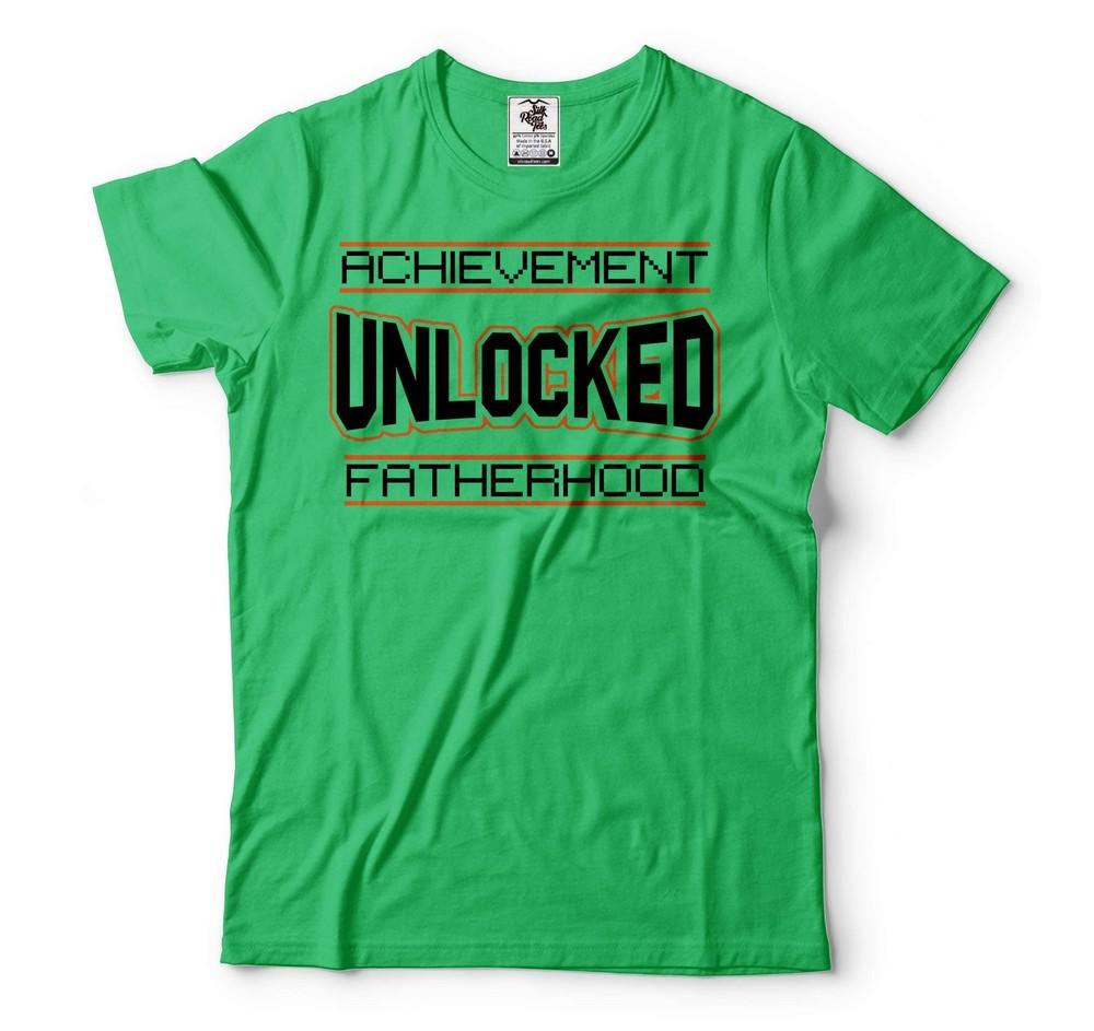 Achievement Unlocked Fatherhood Shirt Fathers Day Gift Tee Dad Shirt Father Gift Unisex T-Shirt S