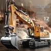 Rechargeable Alloy Remote Control Excavator Toy - Engineering Vehicle for Kids