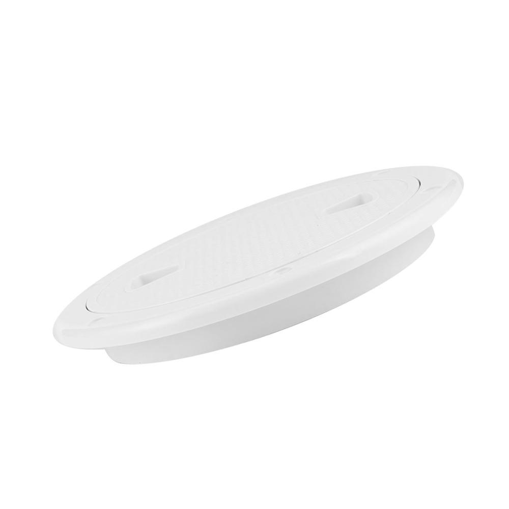 Boat-Ready 6in Deck Plate ABS Non-slip Surface Boat Inspection Hatch Cover White Round Boat Deck Kayak