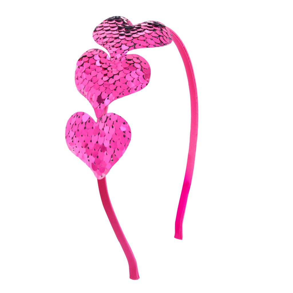 Valentines Cute Heart Headband Glitter Heart Shape Hair Hoop for Women Girls Valentines Day Wedding Birthday Party Gift New Year
