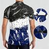 Men Crew Neck Printed Zipper Breathable Quick Dry Short Sleeve Cycling Jersey Lightweight Comfortable Fit Top