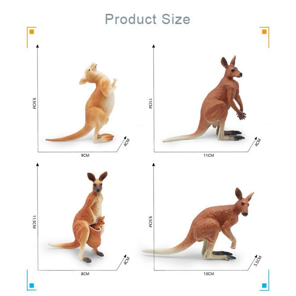 Handmade Craftsmanship Kangaroo Figures Simulated Design Kangaroo Statue Crafts Home Decoration