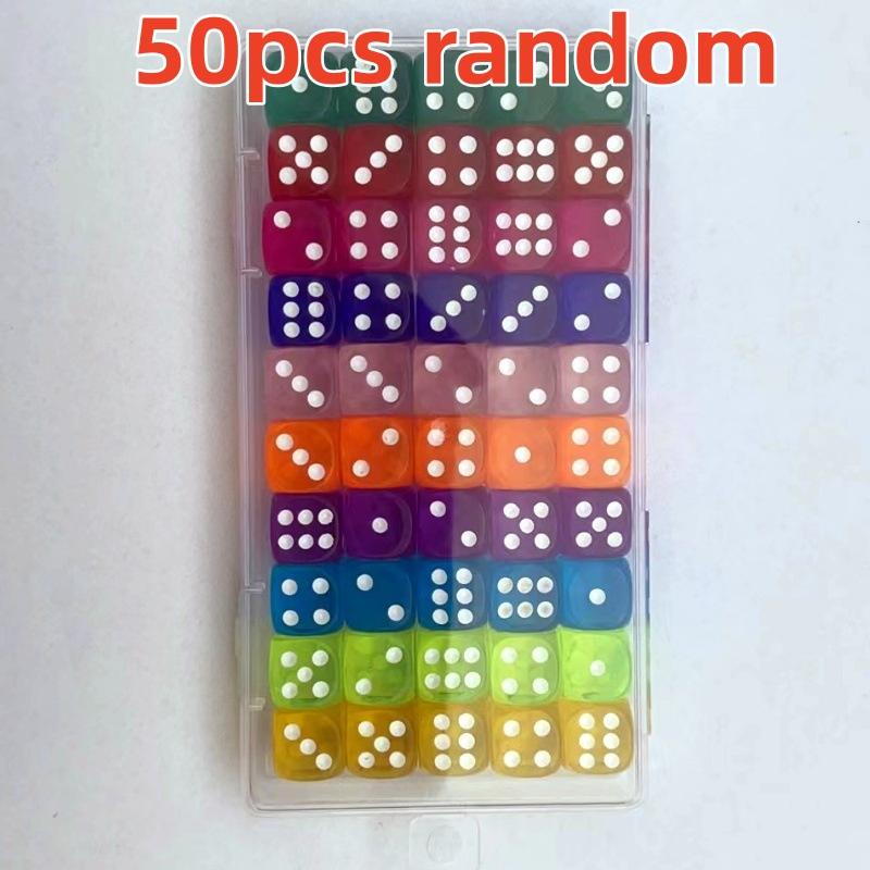 10-30pcs Transparent Acrylic 6-Sided 14mm Dice Club/Party/Family Board Game Drinking Dice Six Sided Sieve Interactive Toy