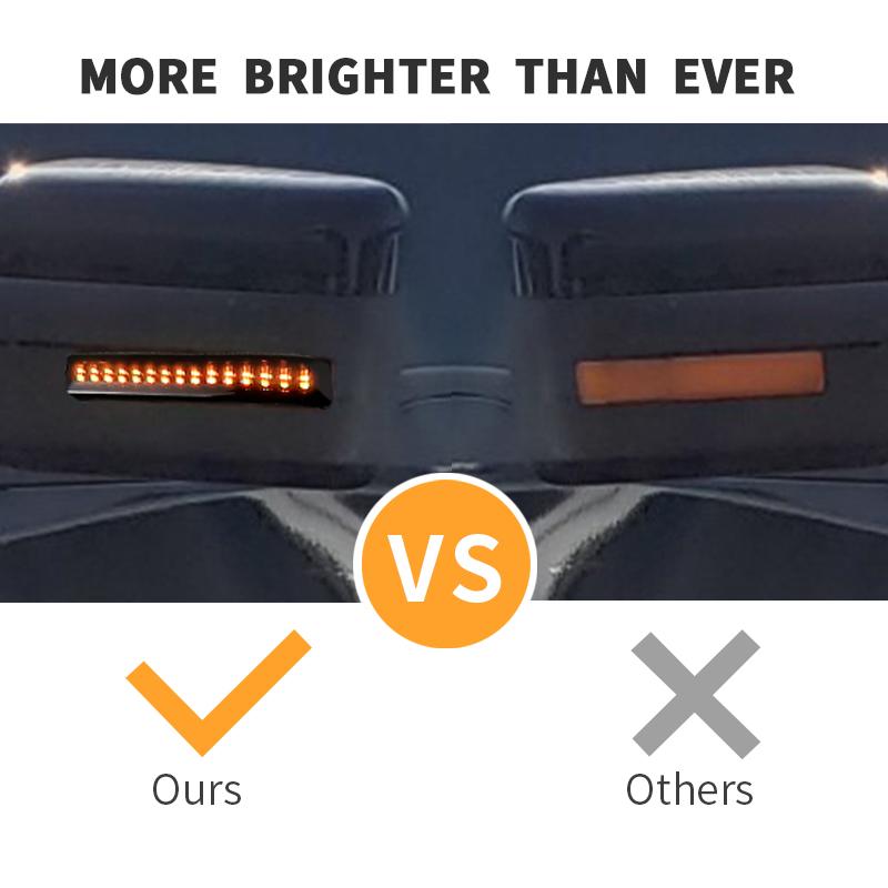 2PCS For Ford F150 2009-2014 Ford Raptor 2010-2014 LED Dynamic Blinker Side Mirror Turn Signal Light Sequential Indicator Lamp
