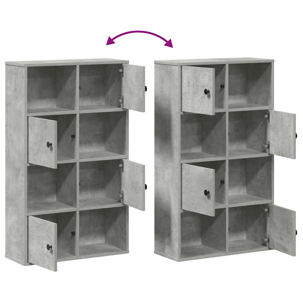 Bookshelf Concrete Grey 60 x 24 x 101.5 cm Engineered Wood