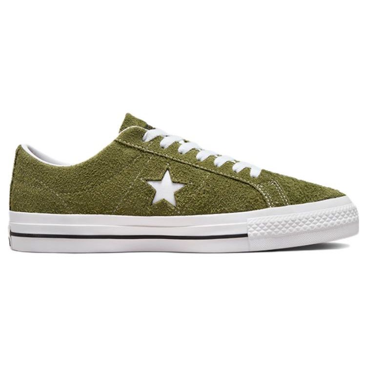 Converse One Star Pro Leather Casual Slip Resistant Lightweight Low Top Skate Shoes Unisex sneaker Green A03219C