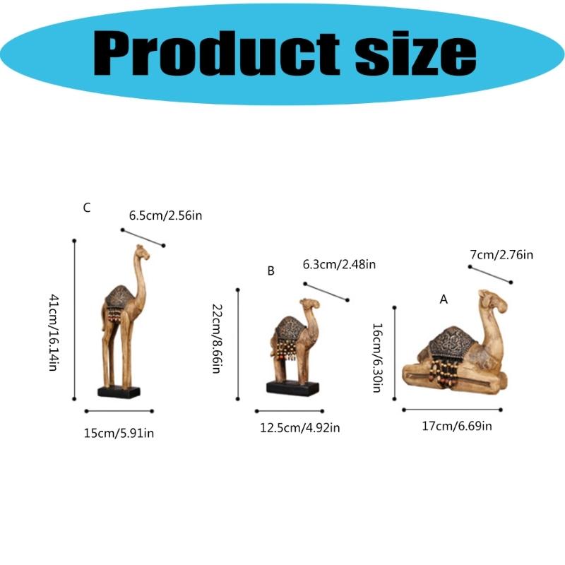 Kamelfiguren Harzkamelstatuen Tierfiguren Tischornament für Büro Zuhause Schreibtischdekorationen Sammlerstücke