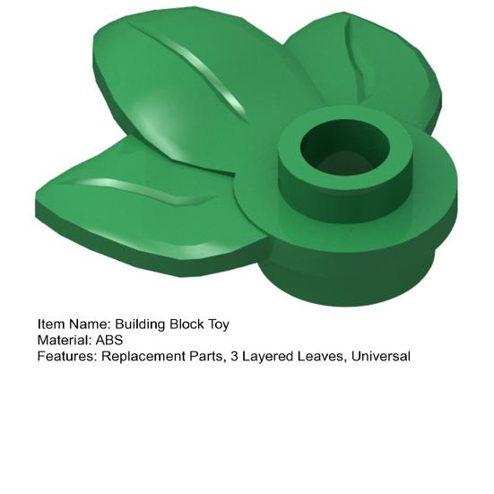 430Pcs Mini Plants Building Blocks Round 3 Layered Leaves Micro Building Block Plant Plate Tree Leaves Classic Building Pieces Bulk Replacement Parts