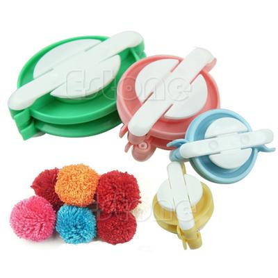 Pompon Set Gerät Bommel Pom Pom Maker Clover Flauschball Nadel Handwerk Strickwerkzeug DIY Nadelarbeit Set Haushaltswaren