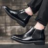 Herren Chelsea Boots Herbst und Winter High-Top Freizeitschuhe Übergröße Herrenschuhe Leder High-End Innenhöhe Erhöhung