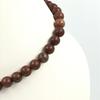 Colar de Pedras Naturais de Jaspe Vermelho 8mm Redondo 17-21" Gargantilha Feita à Mão Para Presente de Aniversário 8BN-29