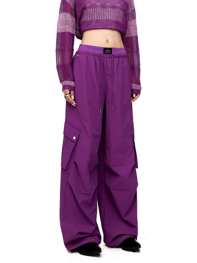 Tuogu Women's Spicy Paratrooper Wide-Leg Overalls - Trendy, Loose, Casual Sports Pants