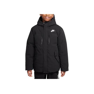 Daunenjacke Outdoor Dreifach-Beweis Warm Kapuze Entendaunen Kinderjacken Schwarz HQ7165-010