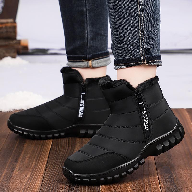 Shoes Cotton Shoes Men's New High-top Boots Men's Cold-proof and Warm Long Boots Piled Thickened Men's Boots Comfortable Snow Boots