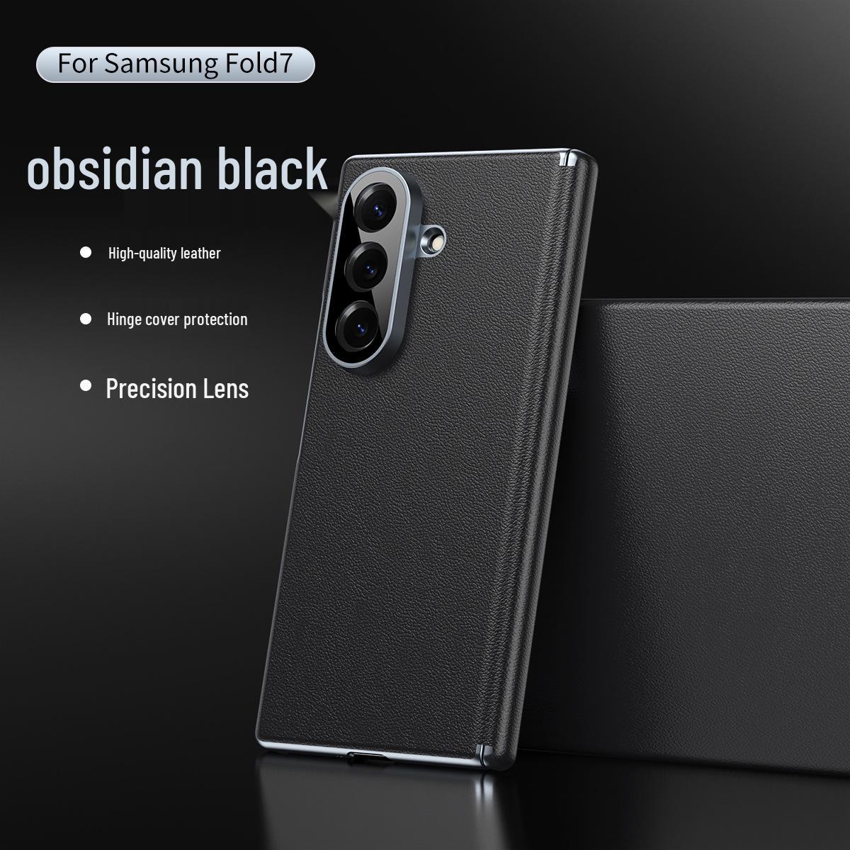 

Samsung ZFold7 Mid-Axis Protection Leather Case with Double Hinge & Foldable Screen Guard ZFold7