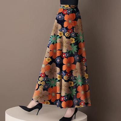 Damen Sommer A-Linien Rock mit Aufdruck - Schlankmachend & Bauchbedeckend Mode