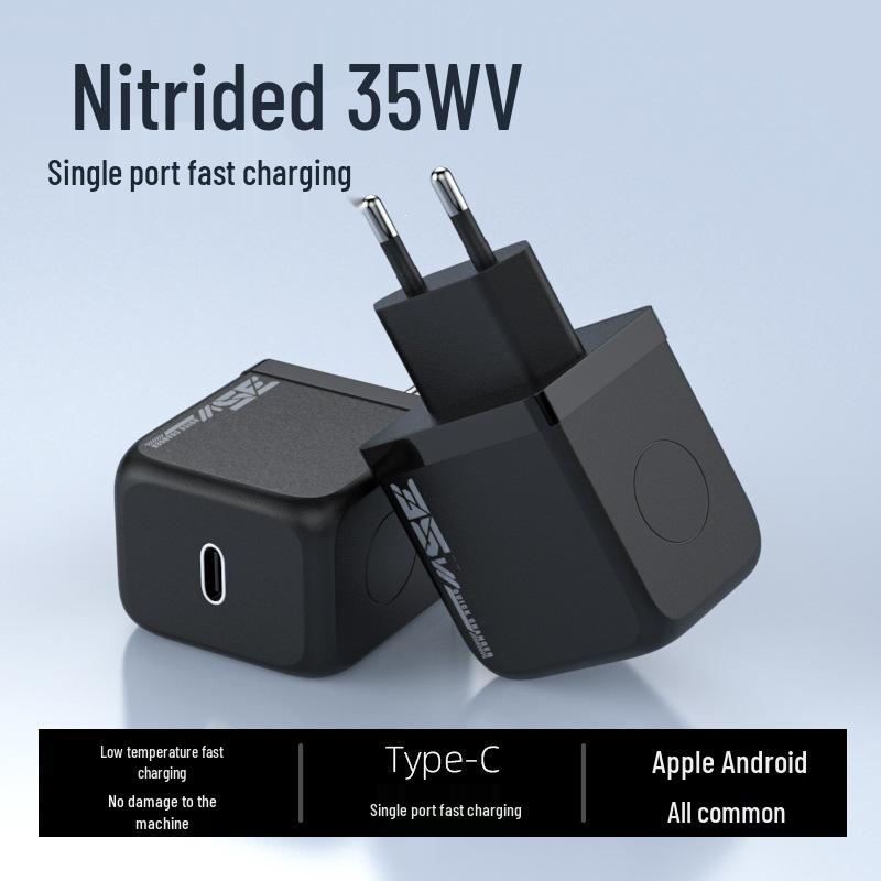 33W GaN Dual-Port Fast Charger, PD3C Certified, Compatible with iPhone