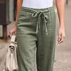 Ladies Loose Pants Casual Waist Band Wide Leg Loose Trousers Daily Wear