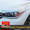 For GAC Trumpchi GS4 2015 2016 2017 2018 ABS Chrome Car Front Rear Headlight Lamp Covers Bumper Trim Frame Decorate Accessories